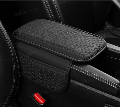 Coussin Accoudoir Voiture Universel - Mousse Mémoire Forme & Rangement Intégré