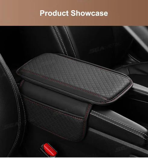 Coussin Accoudoir Voiture Universel - Mousse Mémoire Forme & Rangement Intégré