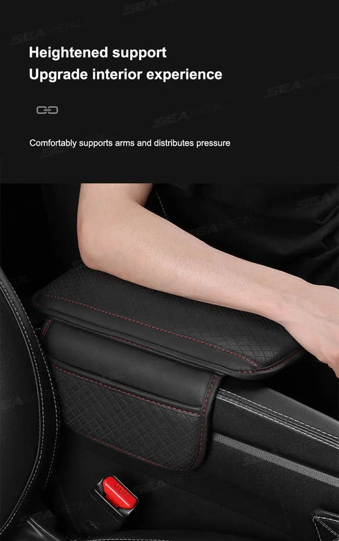 Coussin Accoudoir Voiture Universel - Mousse Mémoire Forme & Rangement Intégré