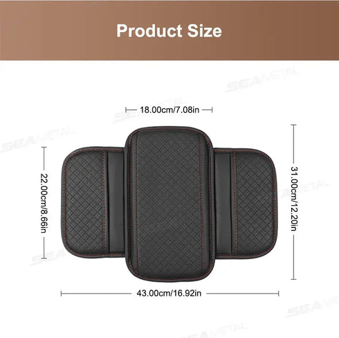 Coussin Accoudoir Voiture Universel - Mousse Mémoire Forme & Rangement Intégré