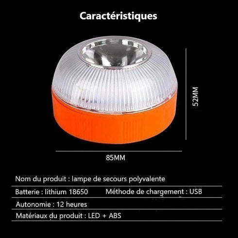 Balise de Détresse LED Magnétique Voiture - Rechargeable USB | Alternative Triangle