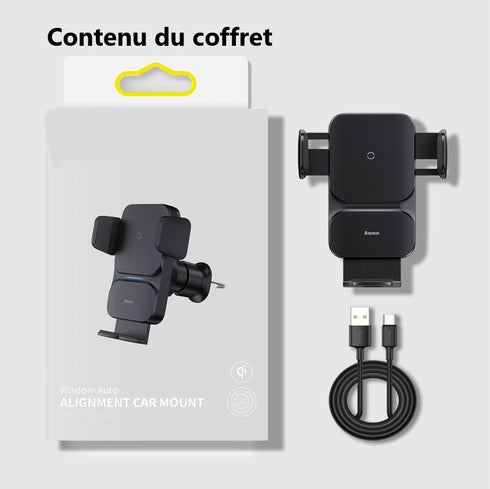 Chargeur Sans Fil Voiture Qi2™ 15W 2025 | Serrage Auto