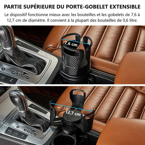 Porte Gobelet Voiture Universel - Support Grille Aération Rotatif 360°