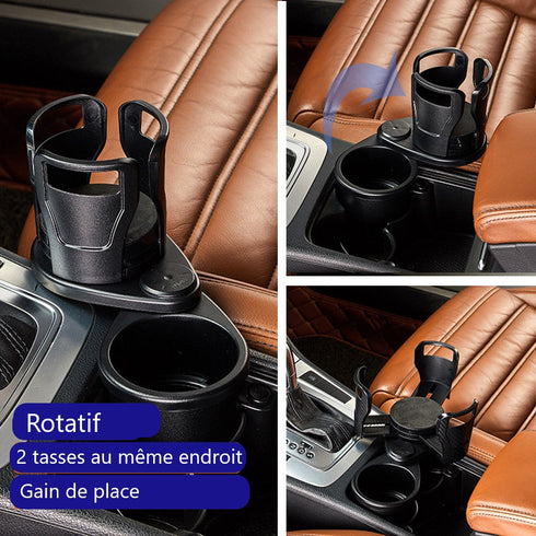 Porte Gobelet Voiture Universel - Support Grille Aération Rotatif 360°