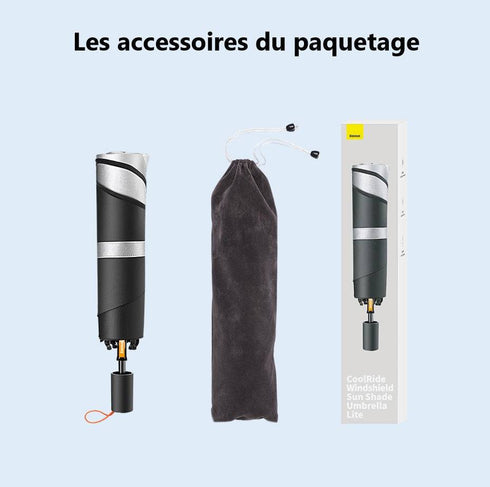 Pare Soleil Voiture Parapluie Anti-Rayures | -50% Chaleur | UPF 40+ Premium