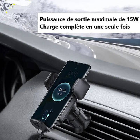 Chargeur Sans Fil Voiture Qi2™ 15W 2025 | Serrage Auto