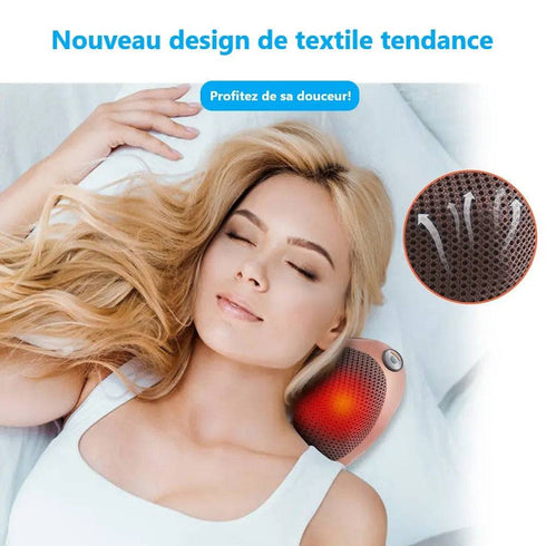 Coussin Massage Shiatsu 8 Têtes Chauffant - Voiture & Maison