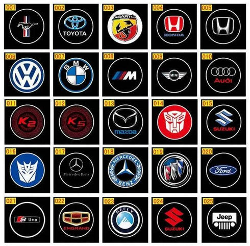 Projecteur LED Portière Voiture Kit 4 Pièces 29€ - 462 Modèles Logo HD Étanche - Lumière Porte Sans Perçage