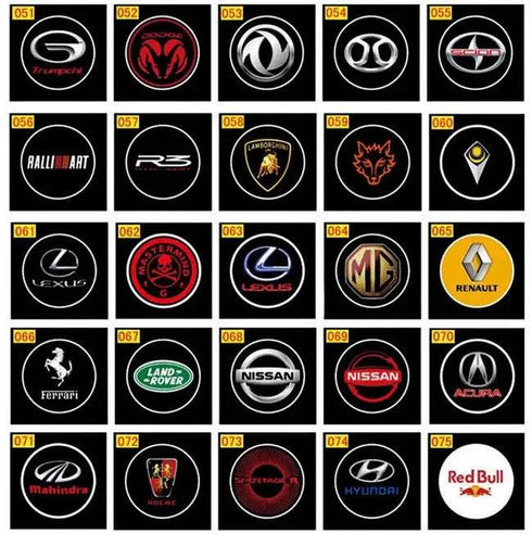 Projecteur LED Portière Voiture Kit 4 Pièces 29€ - 462 Modèles Logo HD Étanche - Lumière Porte Sans Perçage