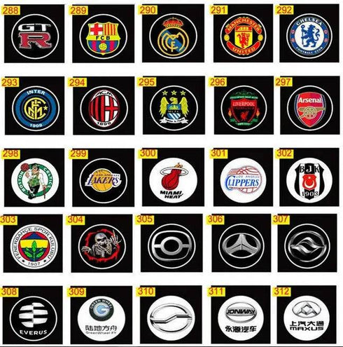 Projecteur LED Portière Voiture Kit 4 Pièces 29€ - 462 Modèles Logo HD Étanche - Lumière Porte Sans Perçage