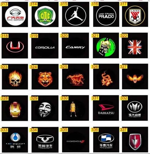 Projecteur LED Portière Voiture Kit 4 Pièces 29€ - 462 Modèles Logo HD Étanche - Lumière Porte Sans Perçage