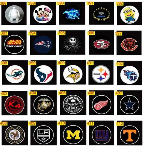 Projecteur LED Portière Voiture Kit 4 Pièces 29€ - 462 Modèles Logo HD Étanche - Lumière Porte Sans Perçage