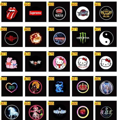 Projecteur LED Portière Voiture Kit 4 Pièces 29€ - 462 Modèles Logo HD Étanche - Lumière Porte Sans Perçage