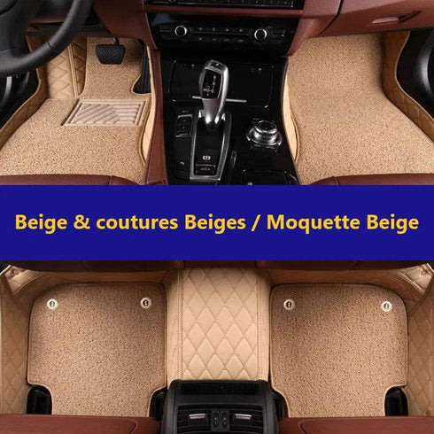 Tapis auto 3D avec moquette Sur-Mesure 3 Rangées de Sièges