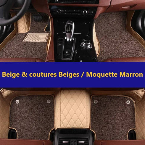 Tapis auto 3D avec moquette Sur-Mesure 3 Rangées de Sièges