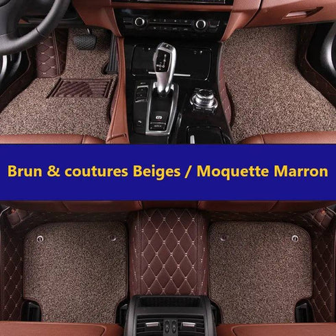 Tapis auto 3D avec moquette Sur-Mesure 3 Rangées de Sièges