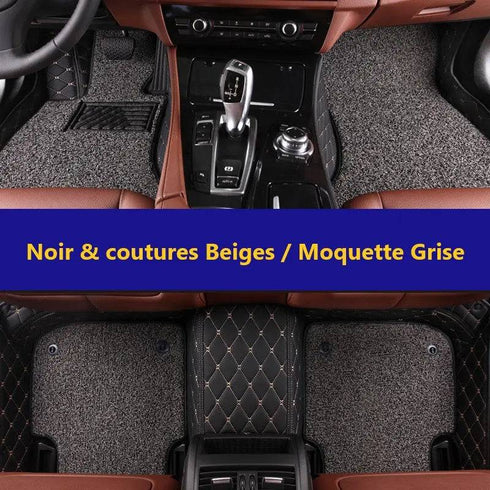 Tapis auto 3D avec moquette Sur-Mesure 3 Rangées de Sièges