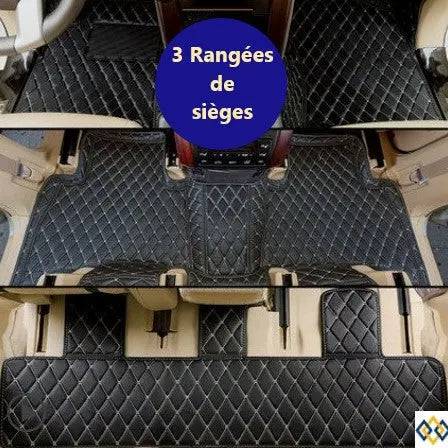 Tapis 3d voiture Sur-Mesure pour 3 Rangées de Sièges avec Logo Personnalisé
