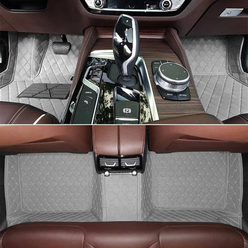 Tapis 3d voiture Sur-Mesure pour 3 Rangées de Sièges avec Logo Personnalisé