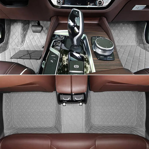 Tapis de Voiture Sur-Mesure en Cuir PU 3D - Protection Haut de Gamme