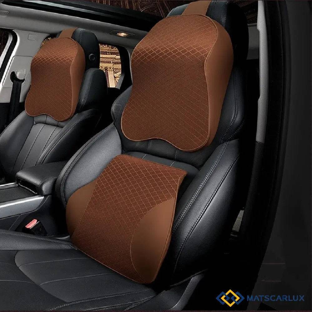 Coussin Auto Mémoire De Forme - Confort Ultime Pour Siège Voiture - Noir - Anti-Douleur Hanches & Dos