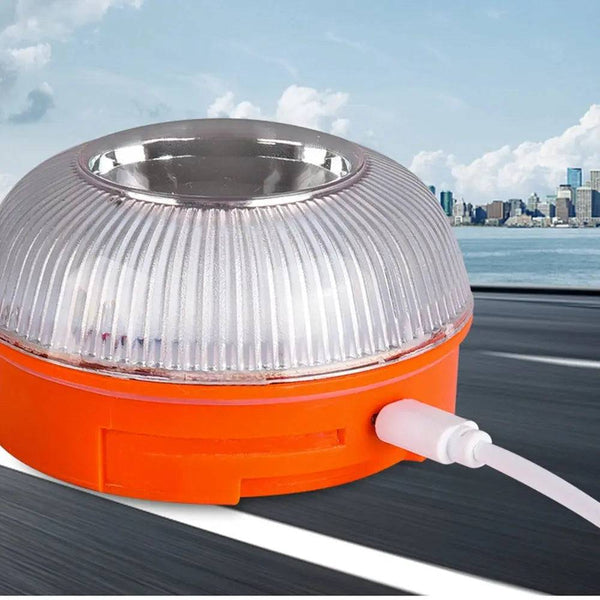Balise de détresse rechargeable pour voiture, lumière orange et blanche