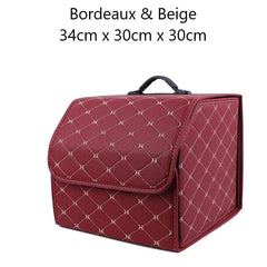 Grand Organiseur De Coffre Pour Voiture – Organiseur De Coffre – Tissu Oxford 600D Imperméable Pliable Avec Sangles De Sécurité Pour N'importe Quelle Voiture, SUV, Mini-fourgonnette